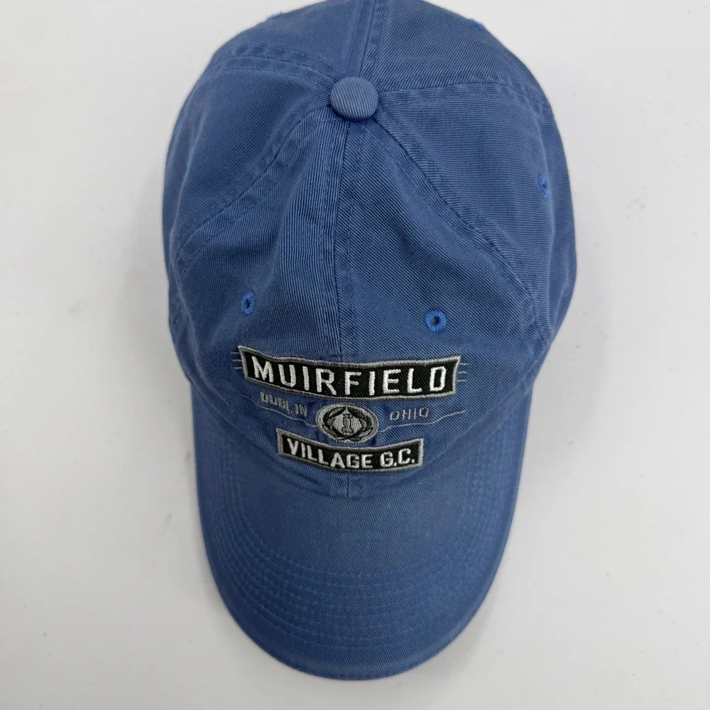 Muirfield Village Golf Hat Mens OSFA Blue Dublin Ohio Golf Course Club